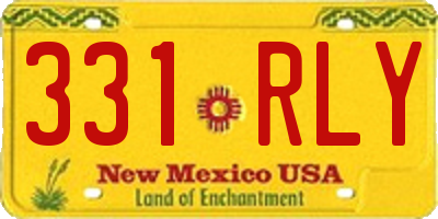 NM license plate 331RLY