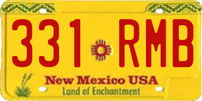 NM license plate 331RMB