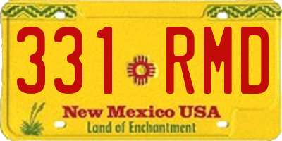 NM license plate 331RMD