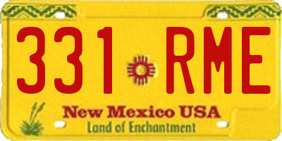 NM license plate 331RME