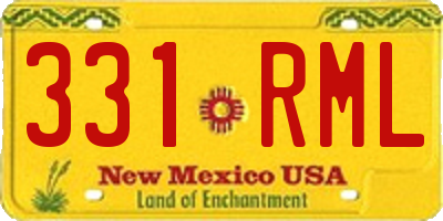NM license plate 331RML