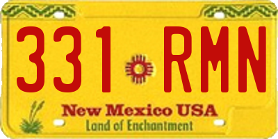 NM license plate 331RMN