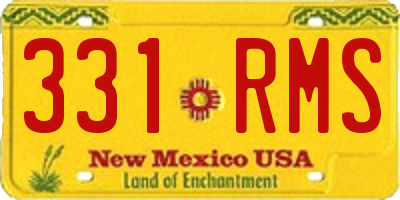 NM license plate 331RMS