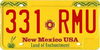 NM license plate 331RMU