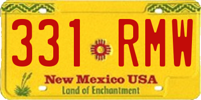 NM license plate 331RMW