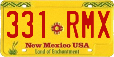 NM license plate 331RMX