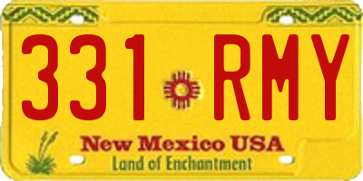 NM license plate 331RMY