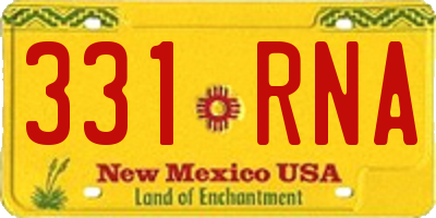 NM license plate 331RNA