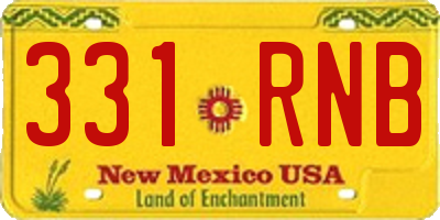 NM license plate 331RNB