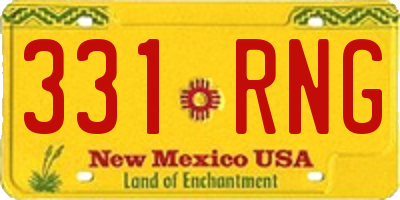 NM license plate 331RNG
