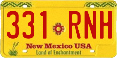 NM license plate 331RNH
