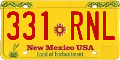 NM license plate 331RNL