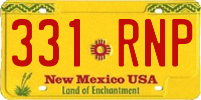 NM license plate 331RNP