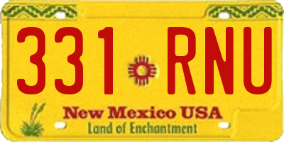 NM license plate 331RNU