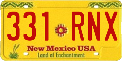 NM license plate 331RNX