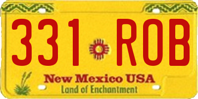 NM license plate 331ROB