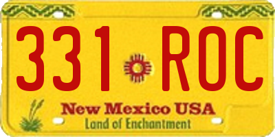NM license plate 331ROC