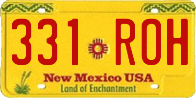 NM license plate 331ROH