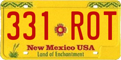 NM license plate 331ROT