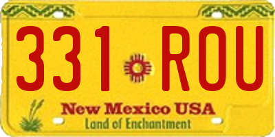NM license plate 331ROU