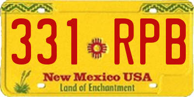 NM license plate 331RPB