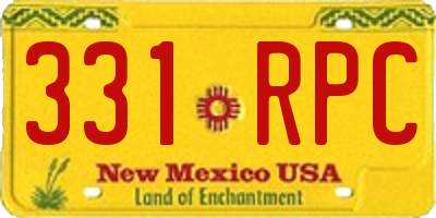 NM license plate 331RPC
