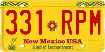 NM license plate 331RPM