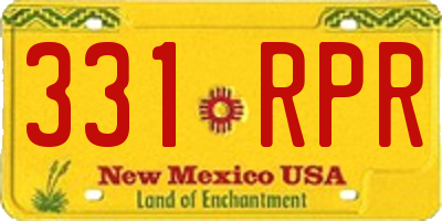 NM license plate 331RPR