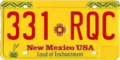 NM license plate 331RQC