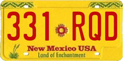 NM license plate 331RQD