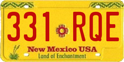 NM license plate 331RQE