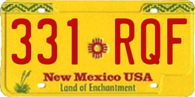 NM license plate 331RQF