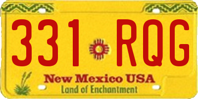 NM license plate 331RQG