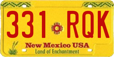 NM license plate 331RQK