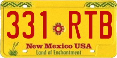 NM license plate 331RTB