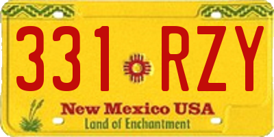 NM license plate 331RZY