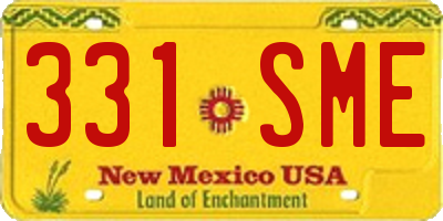 NM license plate 331SME