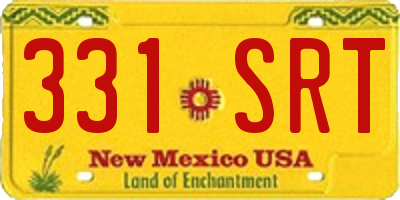 NM license plate 331SRT