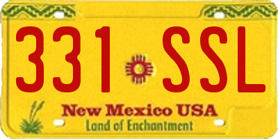 NM license plate 331SSL