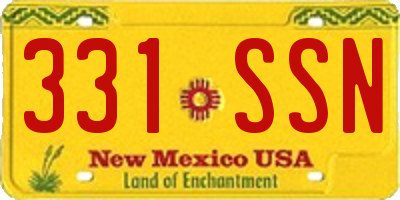 NM license plate 331SSN