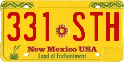 NM license plate 331STH