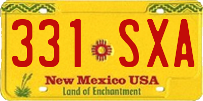 NM license plate 331SXA
