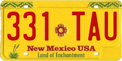 NM license plate 331TAU