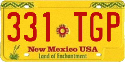 NM license plate 331TGP