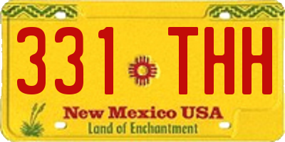 NM license plate 331THH