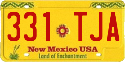 NM license plate 331TJA