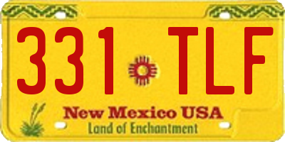 NM license plate 331TLF