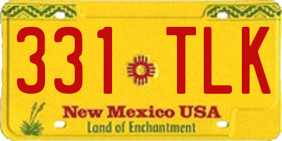 NM license plate 331TLK