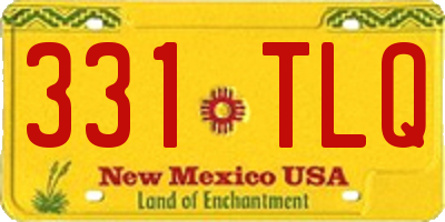 NM license plate 331TLQ