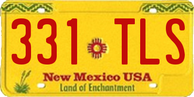 NM license plate 331TLS